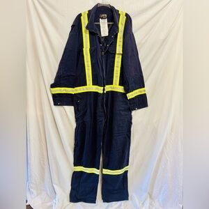 Men’s BigBill Ultrasoft FR Coveralls in Navy, Size 3LX Regular (54-56).